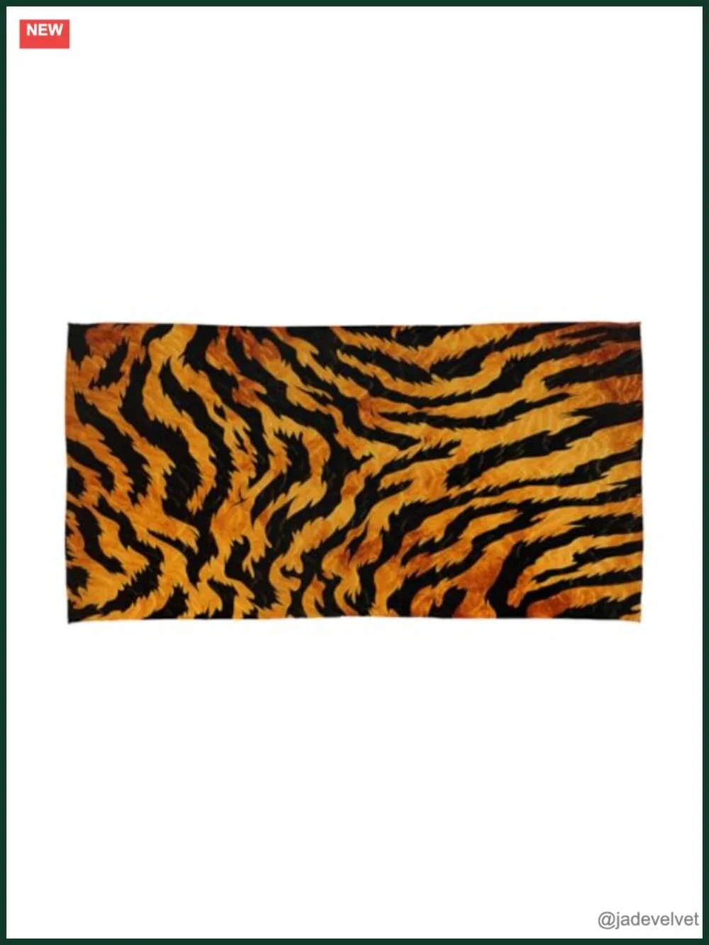 Retro Tiger Print Polyester Satin Long Scarf Shawl Wrap for Women